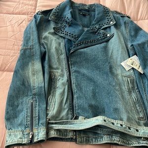 Moto blue Jean jacket mens or women’s
